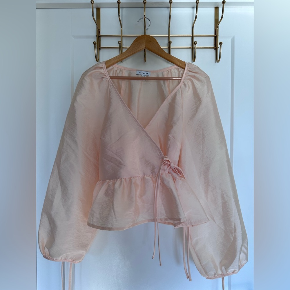 Topshop Peach Blouse Sz 10